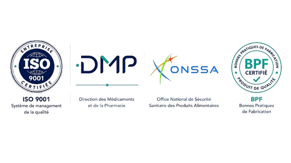 Certifications ISO 9001, DMP, ONSSA et BPF